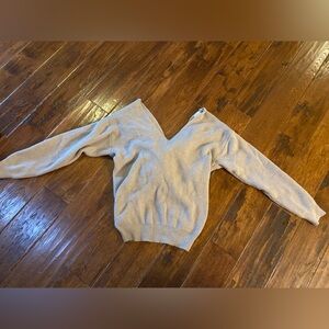 Women's V-Neck Sweater - Cream